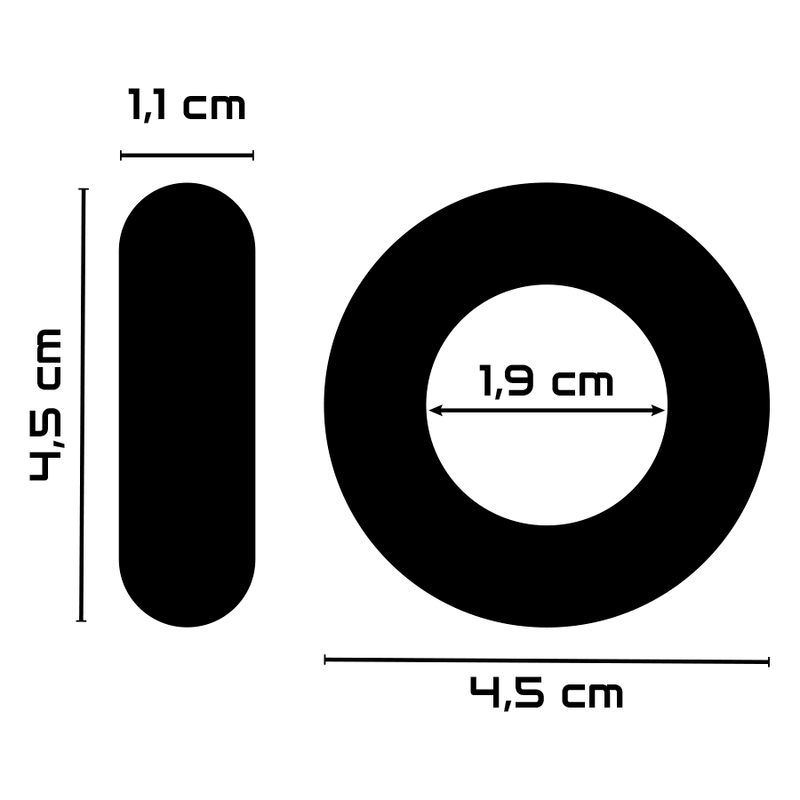 POWERING - SUPER FLEXIBLER UND WIDERSTANDSFÄHIGER PENISRING 4,5 CM SCHWARZ 4 