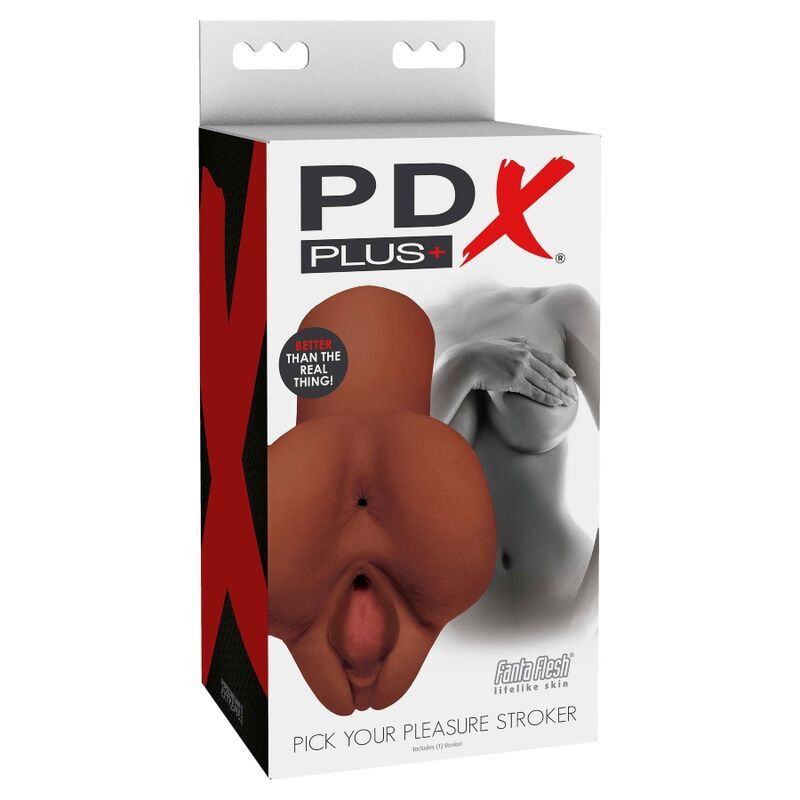 PDX PLUS - MASTURBATEUR DOUBLE MARRON CHOISISSEZ VOTRE PLAISIR 3 