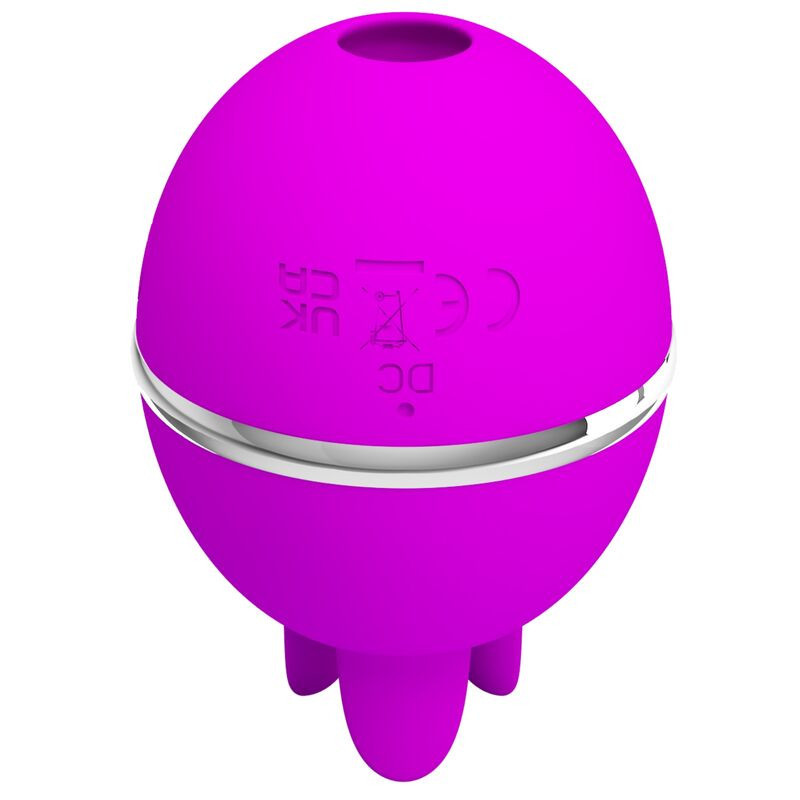 PRETTY LOVE - VIBRATEUR ROND EN SILICONE GEMINI BALL VIOLET 1 