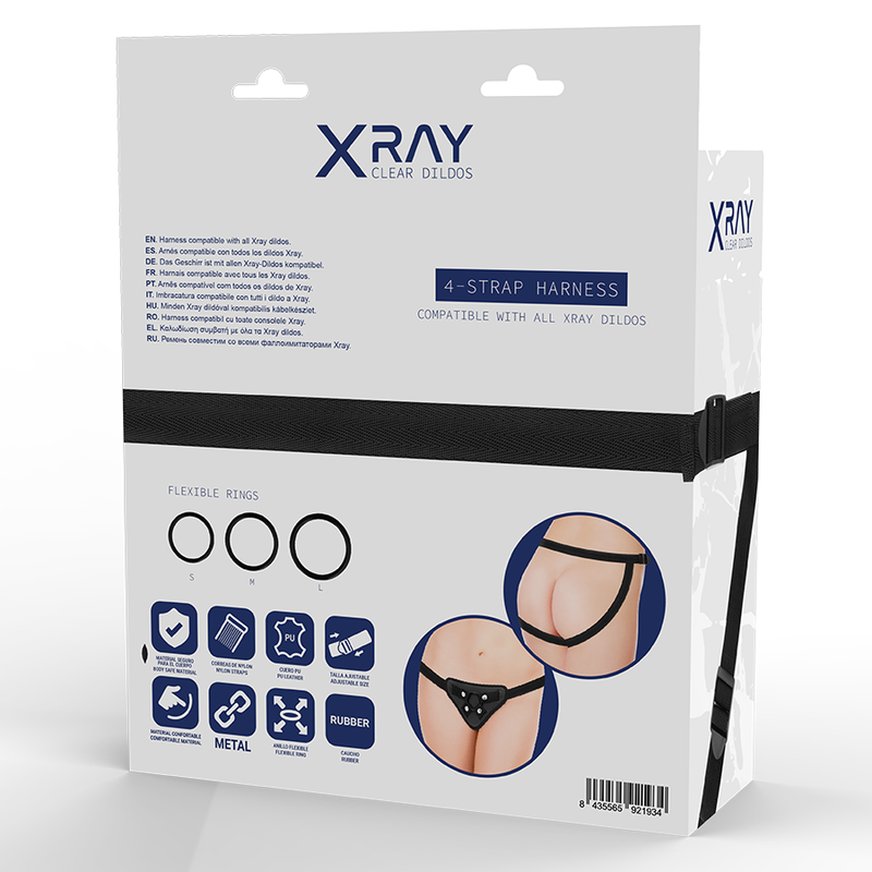 X RAY - HARNAIS RADIO AVEC ANNEAUX EN SILICONE 6 