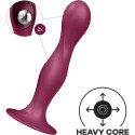 SATISFYER - GODE EN SILICONE DOUBLE BALL-R GRENAT 2 