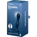 SATISFYER - DOUBLE BALL-R SILICONE DILDO BLUE 3 