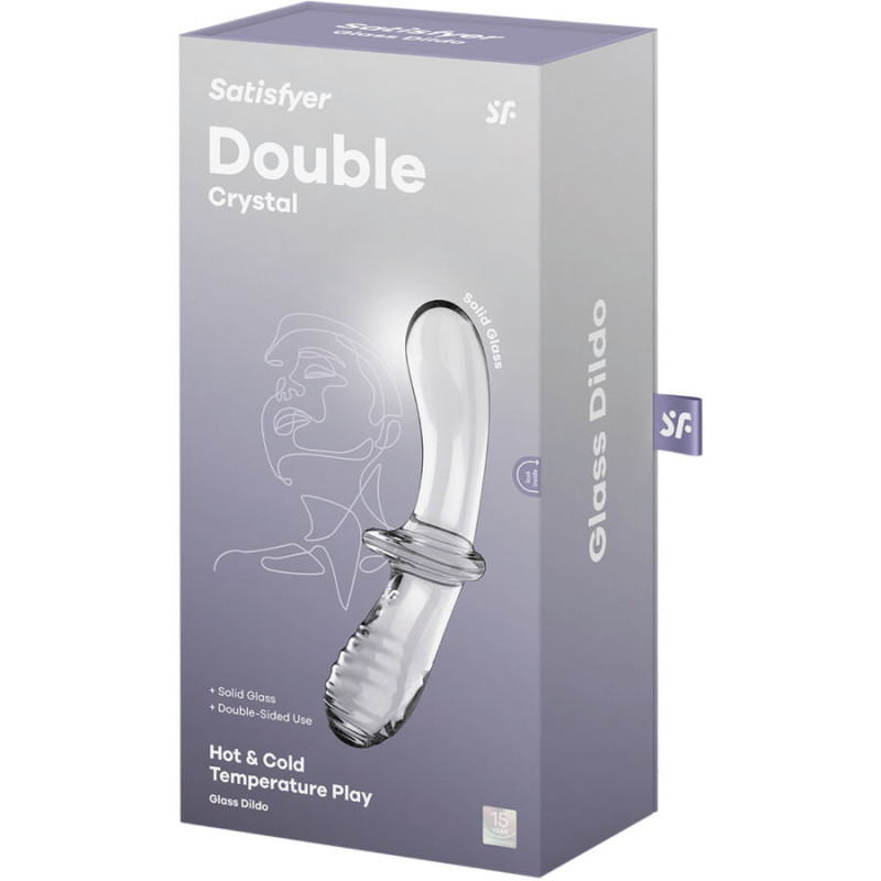 SATISFYER - DILDO DOPPIO CRISTALLO TRASPARENTE 4 