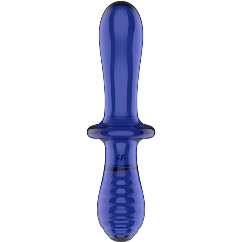 SATISFYER - DILDO DOPPIO CRISTALLO BLU 2 