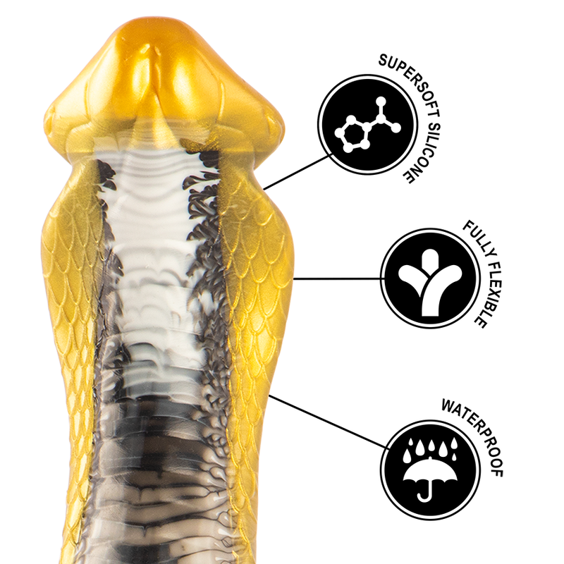 EPIC - DRAKON DILDO YELLOW COBRA 7 