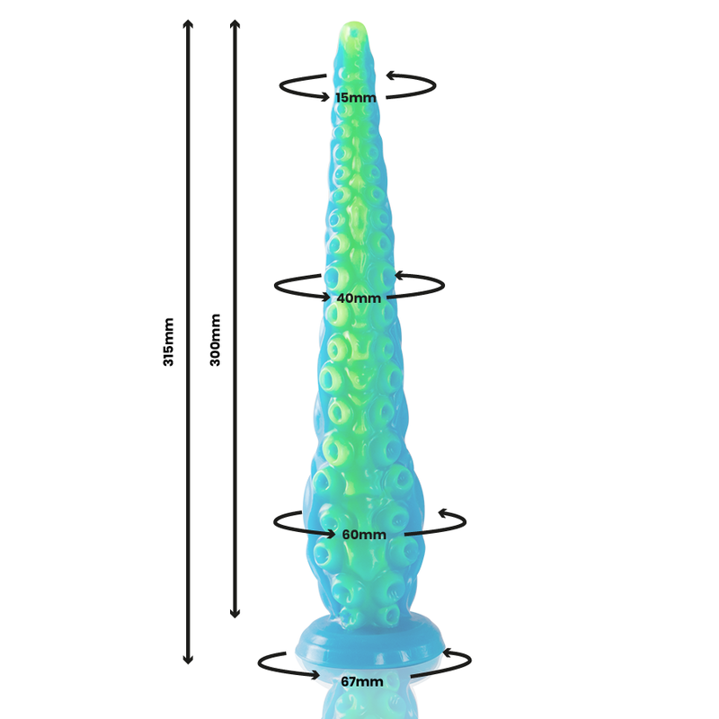 EPIC - DILDO FLUORESCENTE CON TENTACOLI SOTTILI DI SCYLLA DIMENSIONI GRANDI 2 