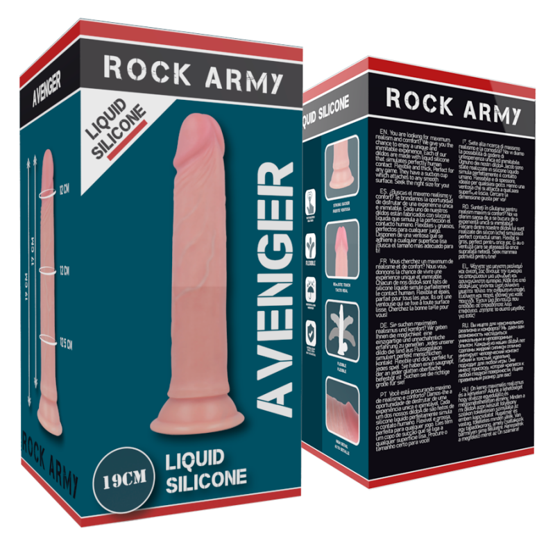 ROCKARMY - LIQUID SILICONE PREMIUM AVENGER REALISTIC 19 CM -O- 3.98 CM 5 