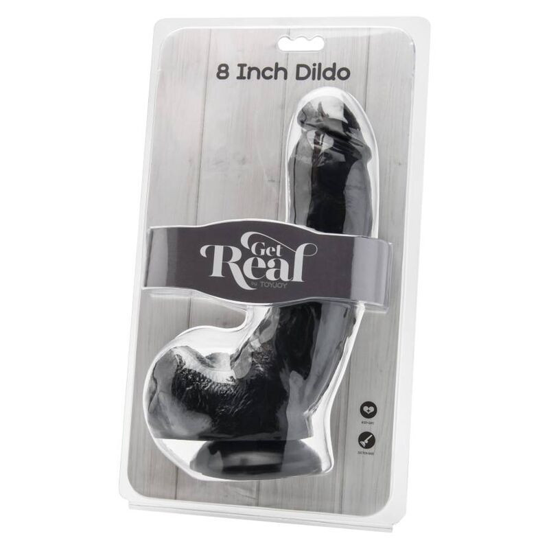 GET REAL - DILDO 20,5 CM MIT KUGELN SCHWARZ 1 