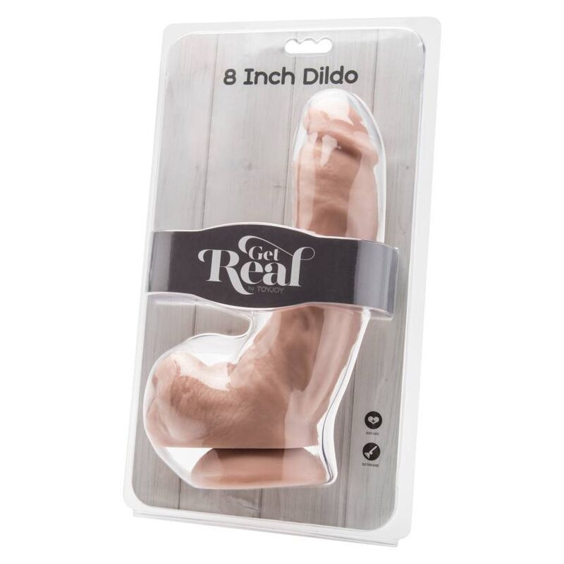 GET REAL - DILDO 20,5 CM WITH BALLS SKIN 1 