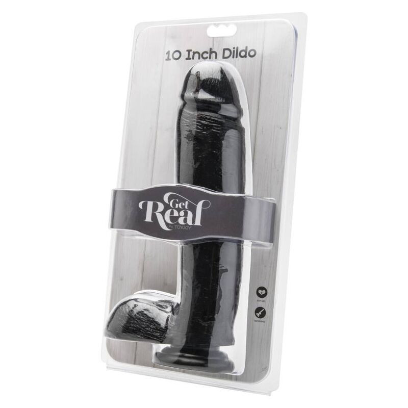 GET REAL - GODE 25,5 CM AVEC BOULES NOIRES 1 