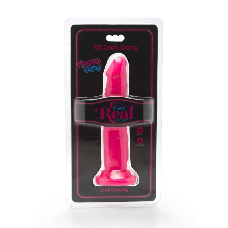 GET REAL - HAPPY DICKS DONG 19 CM PINK 1 