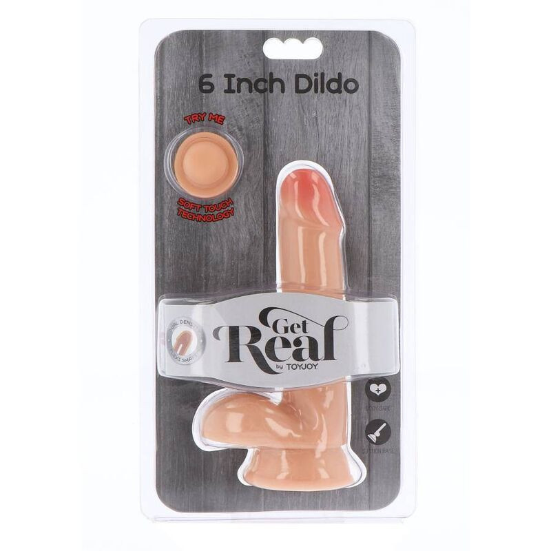 GET REAL - GODE DOUBLE DENSITÉ 17 CM BALLES PEAU 1 