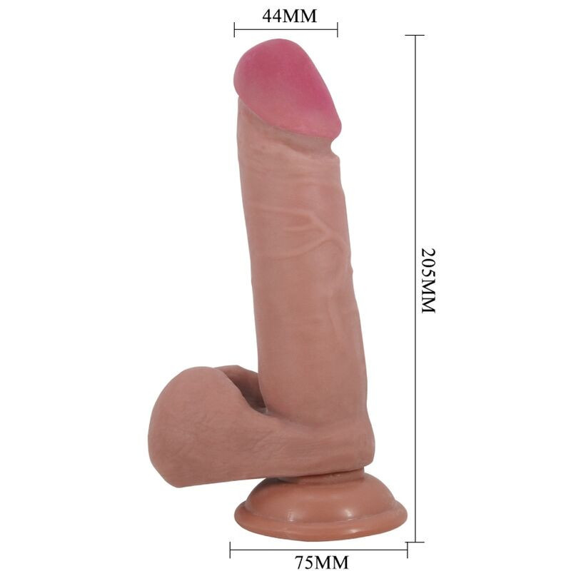 PRETTY LOVE - SÉRIE SLIDING SKIN GODE RÉALISTE AVEC VENTOUSE SLIDING SKIN FLESH 20,5 CM 3 