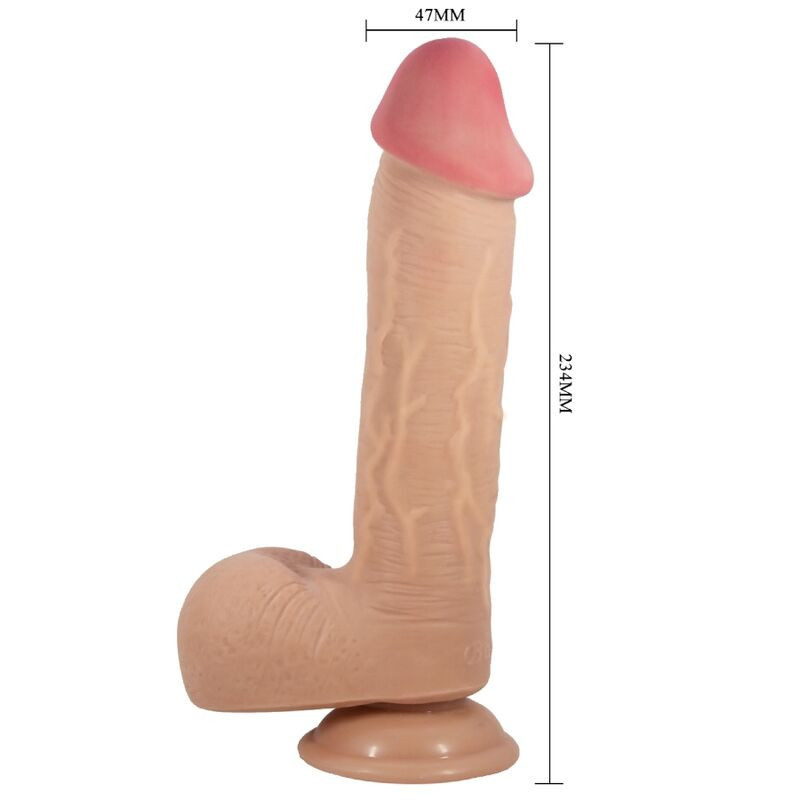 PRETTY LOVE - SÉRIE SLIDING SKIN GODE RÉALISTE AVEC VENTOUSE SLIDING SKIN FLESH 23,4 CM 3 