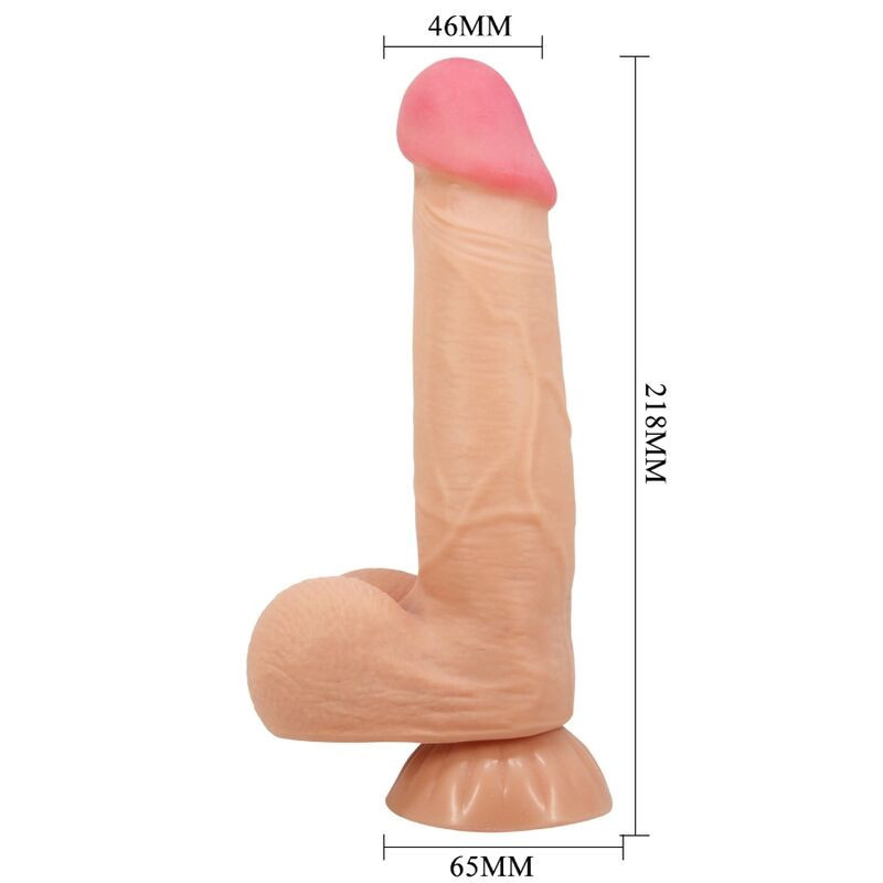 PRETTY LOVE - SLIDING SKIN SERIES REALISTISCHER DILDO MIT SLIDING SKIN FERNBEDIENUNG SAUGNAPFLEISCH 21,8 CM 3 