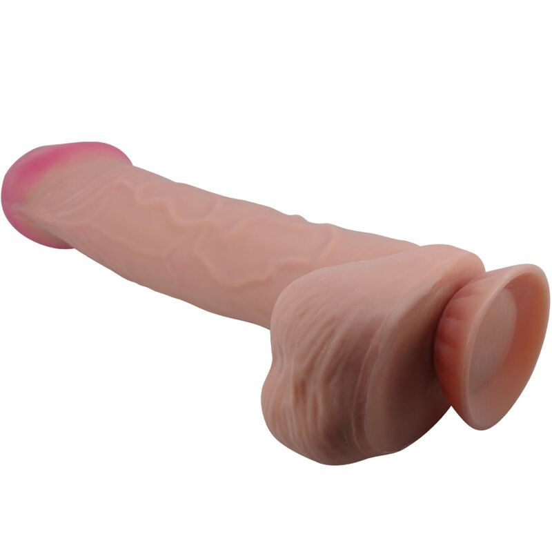 PRETTY LOVE - SLIDING SKIN SERIES REALISTISCHER DILDO MIT SLIDING SKIN SAUGNAPF BRAUN 26 CM 1 