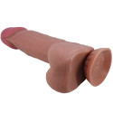 PRETTY LOVE - SLIDING SKIN SERIES REALISTISCHER DILDO MIT GLEITENDEM BRAUNEN HAUT-SAUGNAP 21,8 CM 2 