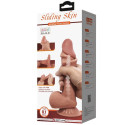 PRETTY LOVE - SLIDING SKIN SERIES REALISTIC DILDO WITH SLIDING BROWN SKIN SUCTION CUP 21.8 CM 6 