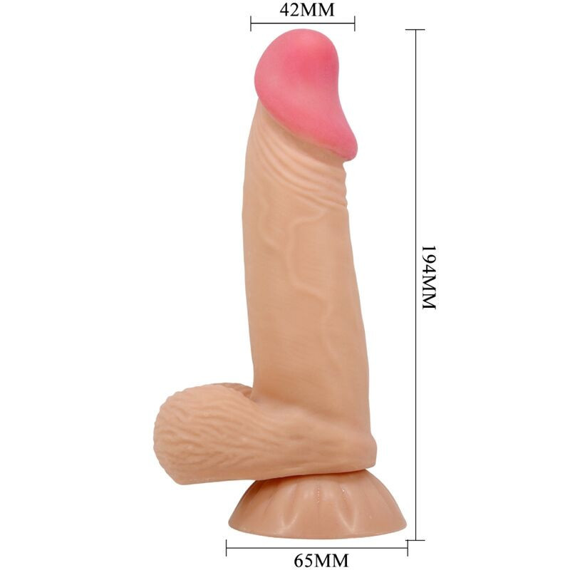 PRETTY LOVE - SLIDING SKIN SERIES REALISTISCHER DILDO MIT SLIDING SKIN SAUGNAPF 19,4 CM 5 