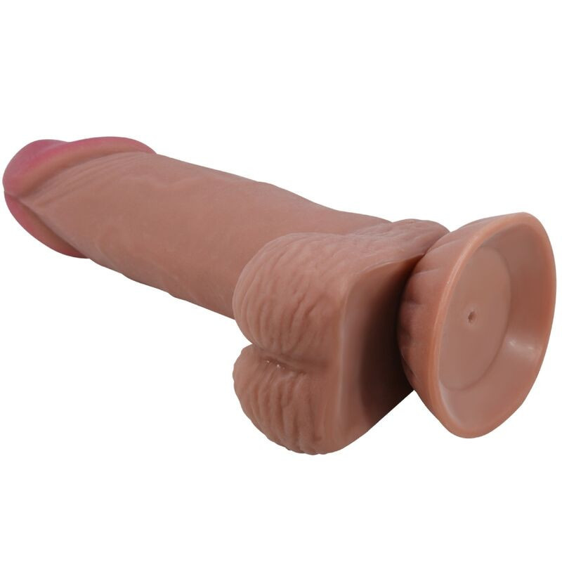 PRETTY LOVE - DILDO REALISTICO SERIE SLIDING SKIN CON VENTOSA SCORREVOLE IN PELLE MARRONE 19,4 CM 3 