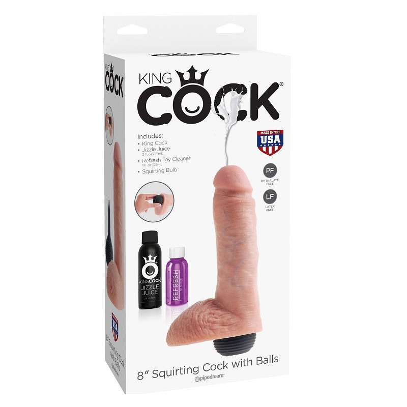 KING COCK - REALISTIC NATURAL EJACULATOR PENIS 20.32 CM 1 