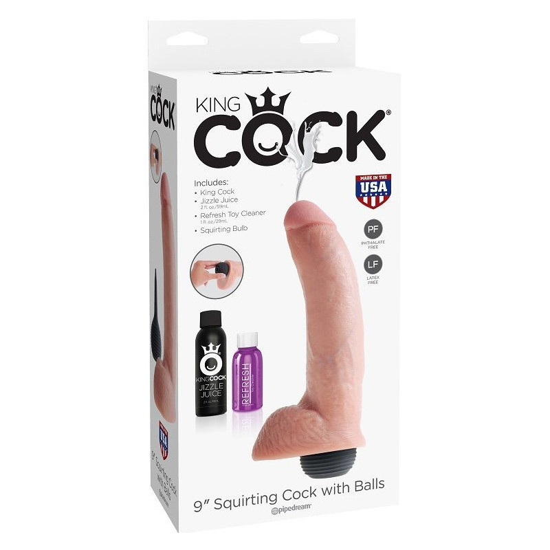 KING COCK - REALISTISCHER NATÜRLICHER EJAKULATOR-PENIS 22.86 CM 3 