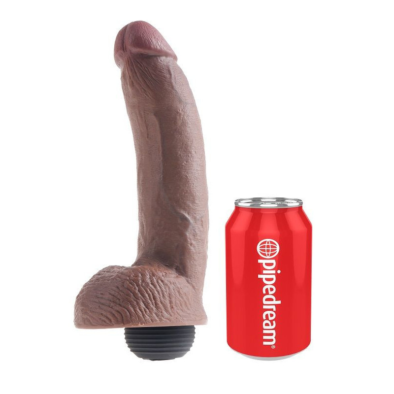 KING COCK - REALISTIC BROWN EJACULATOR PENIS 22.86 CM 5 