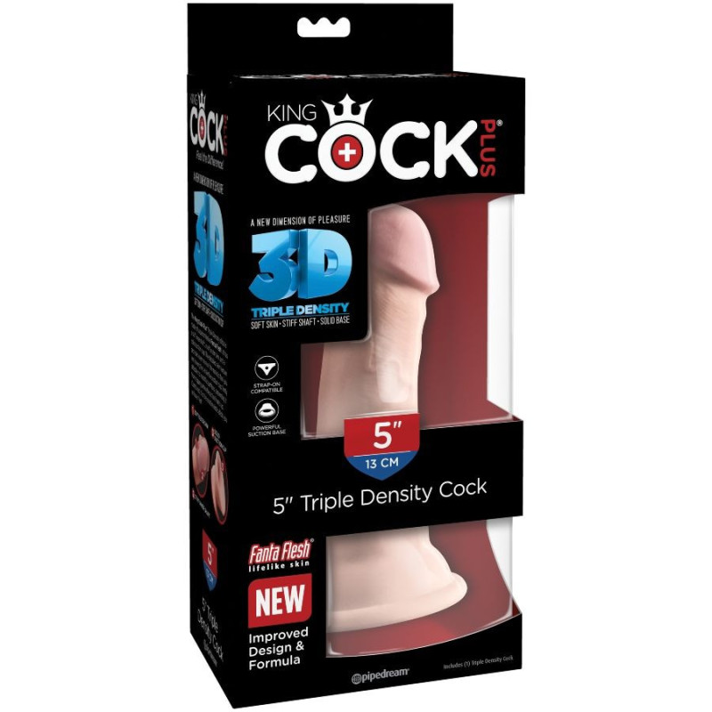 KING COCK - DILDO TRIPLA DENSIT 13 CM 6 