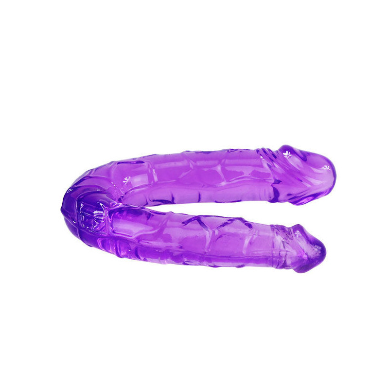 BAILE - DOPPIO DILDO IN JELLY FLESSIBILE LILLA 1 