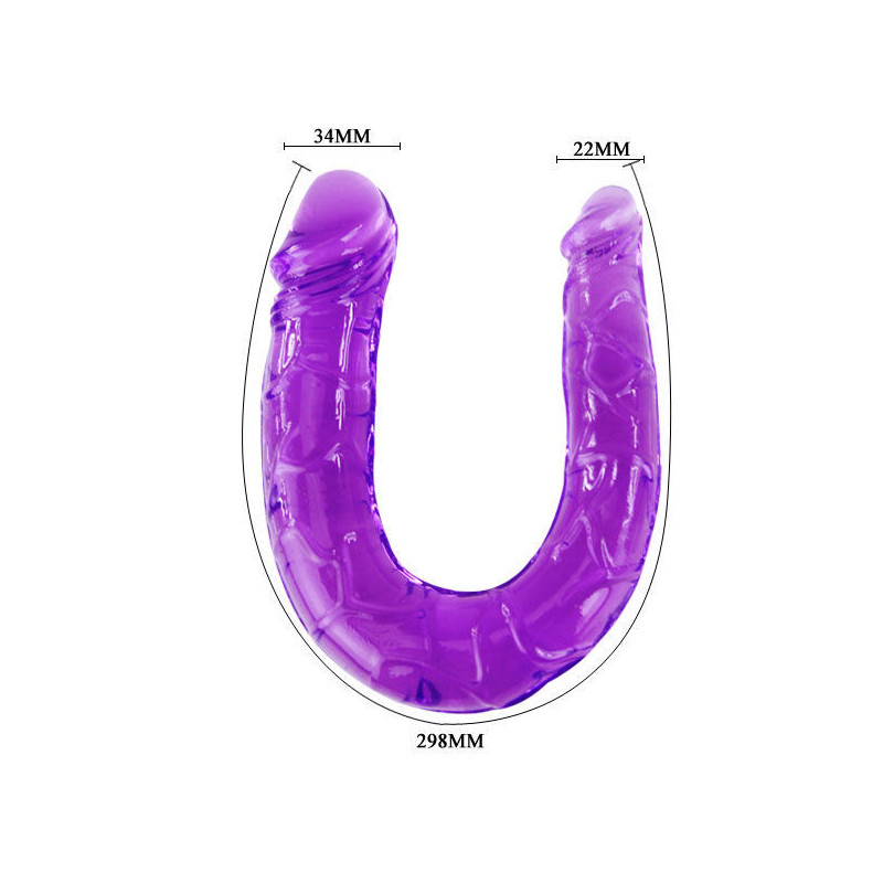 BAILE - DOPPELDILDO IN FLIEDER FLEXIBLER GELEE 3 