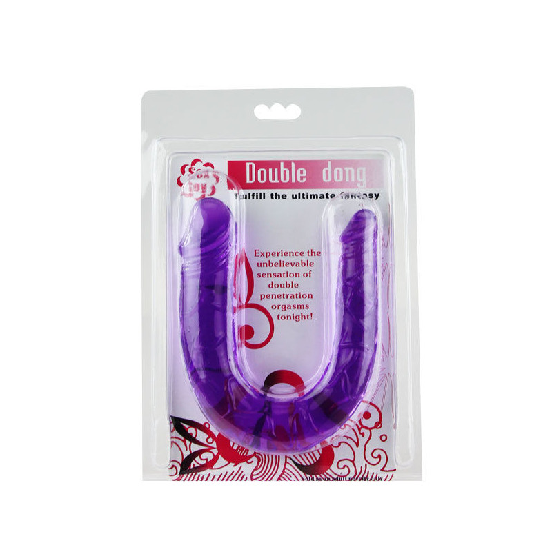 BAILE - DOPPIO DILDO IN JELLY FLESSIBILE LILLA 4 