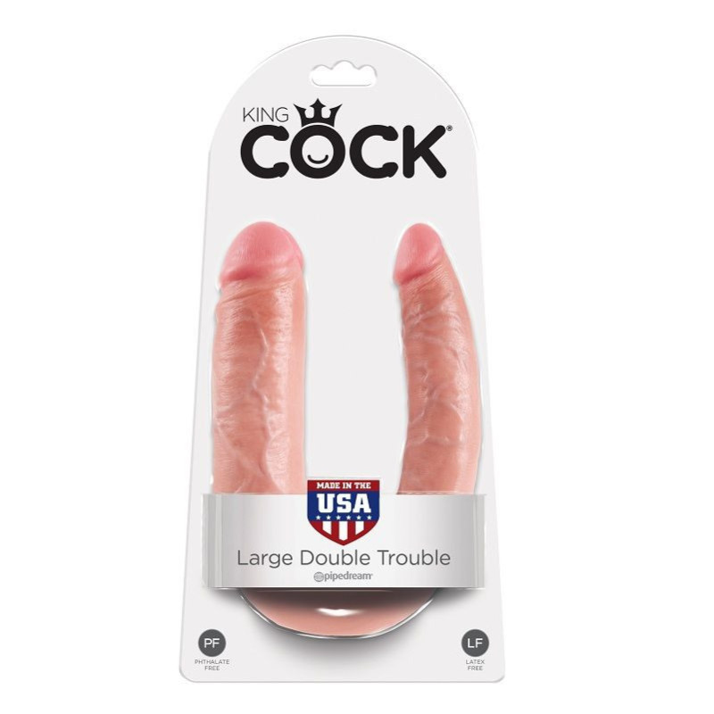 KING COCK - U-SHAPED LARGE DOUBLE TROUBLE FLESH 17.8 CM 1 