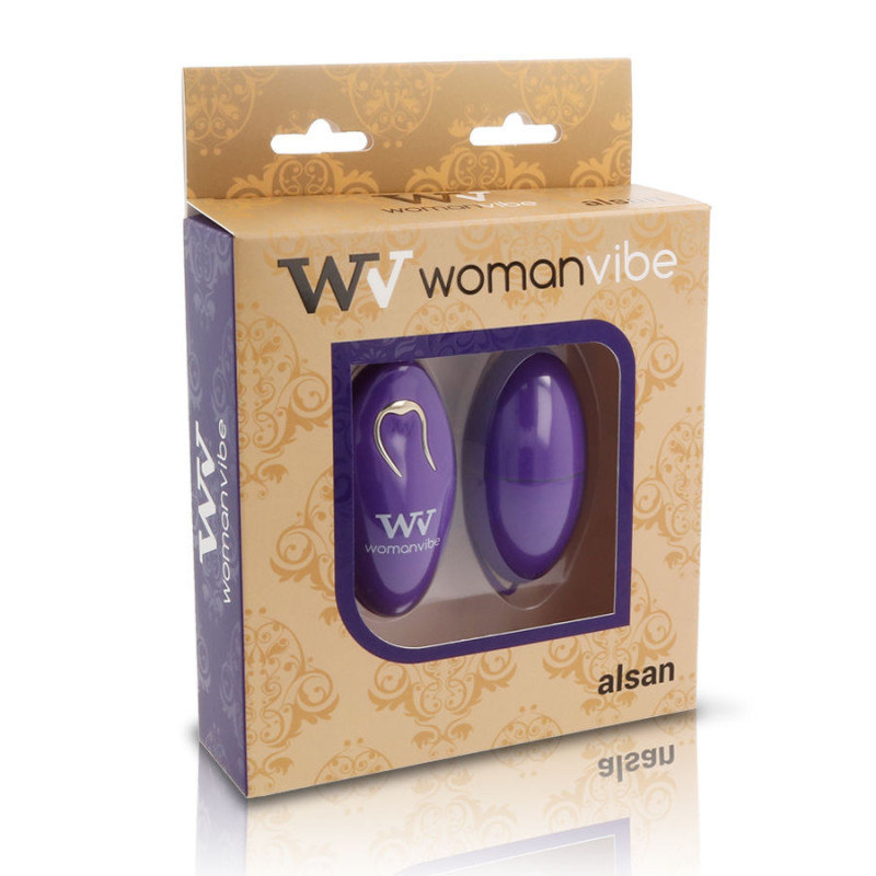 WOMANVIBE - ALSAN EGG REMOTE CONTROL BLACK SILICONE PURPLE 2 