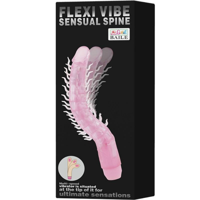 BAILE - FLEXI VIBE SENSUAL SPINE BENDABLE VIBRATING DILDO 23.5 CM 6 