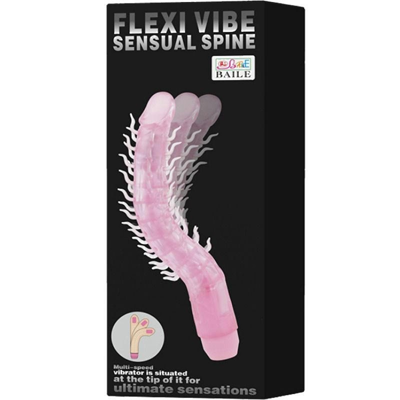 BAILE - FLEXI VIBE SENSUAL SPINE BENDABLE VIBRATING DILDO LILAC 23.5 CM 1 