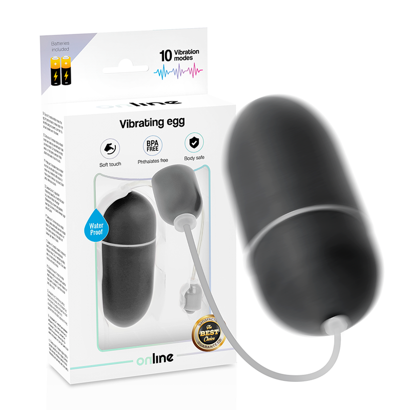 ONLINE - WATERPROOF VIBRATING EGG BLACK 2 