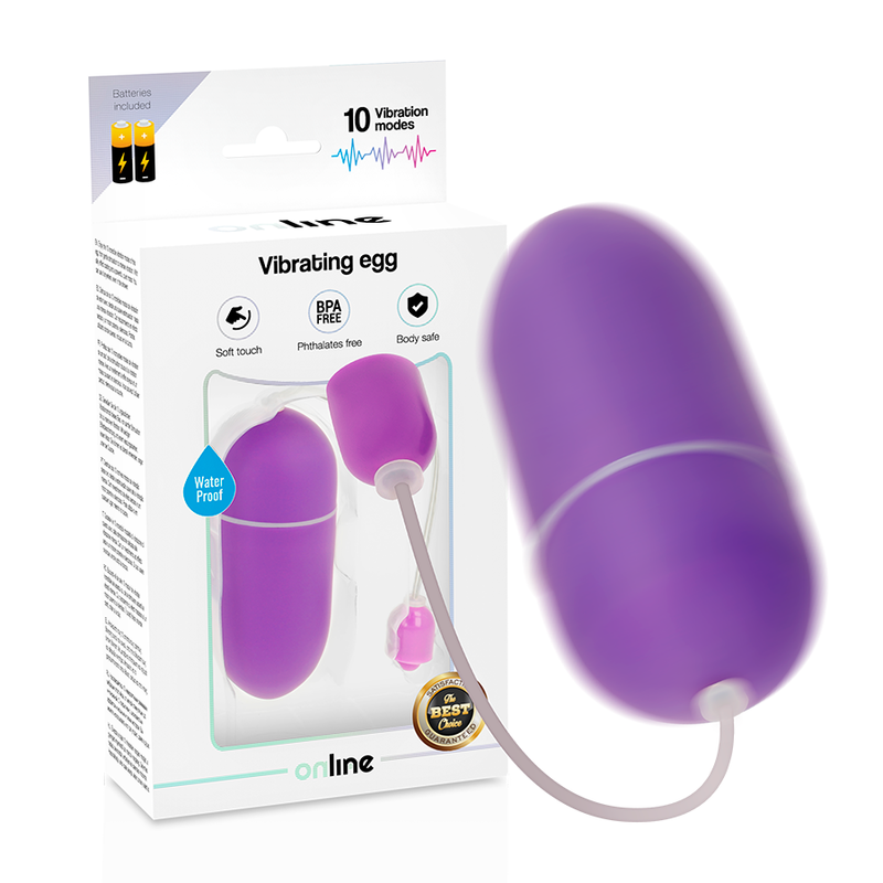 ONLINE - WATERPROOF VIBRATING EGG PURPLE 2 