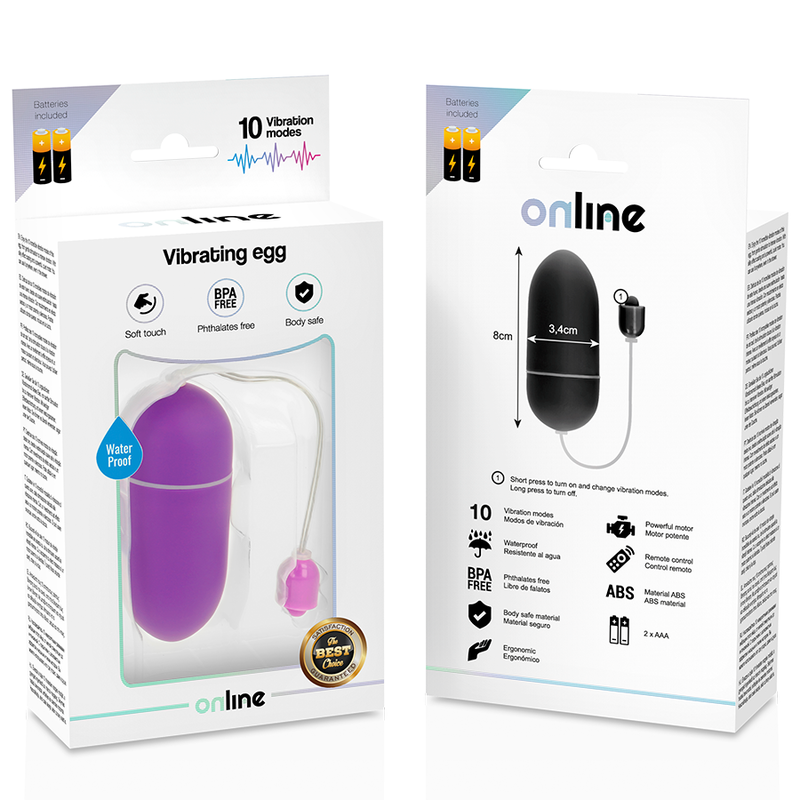 ONLINE - WATERPROOF VIBRATING EGG PURPLE 4 