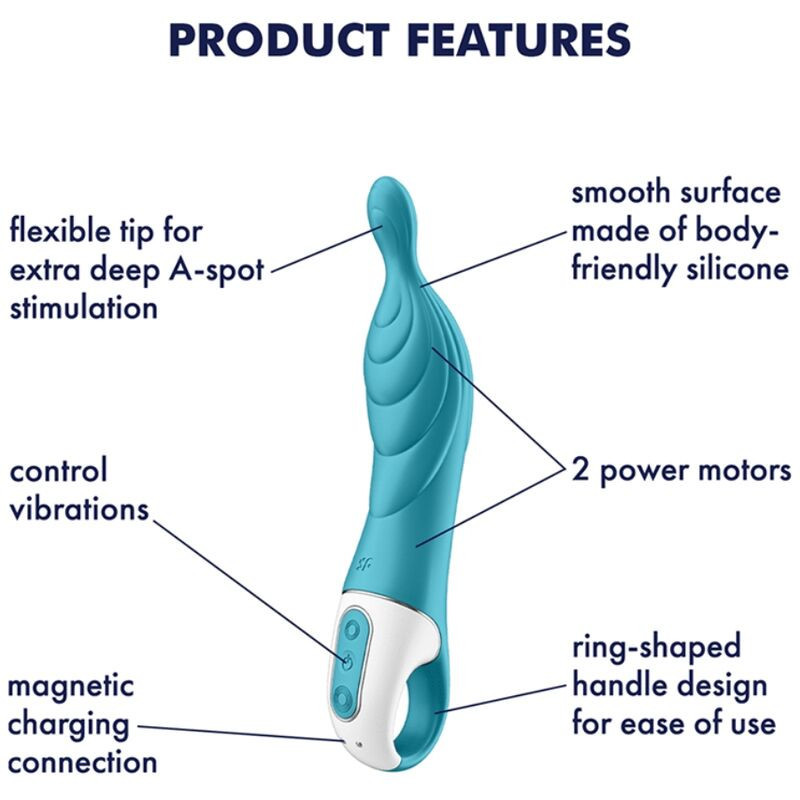 SATISFYER - AMAZING 2 ASPOT VIBRATOR TÜRKIS 3 