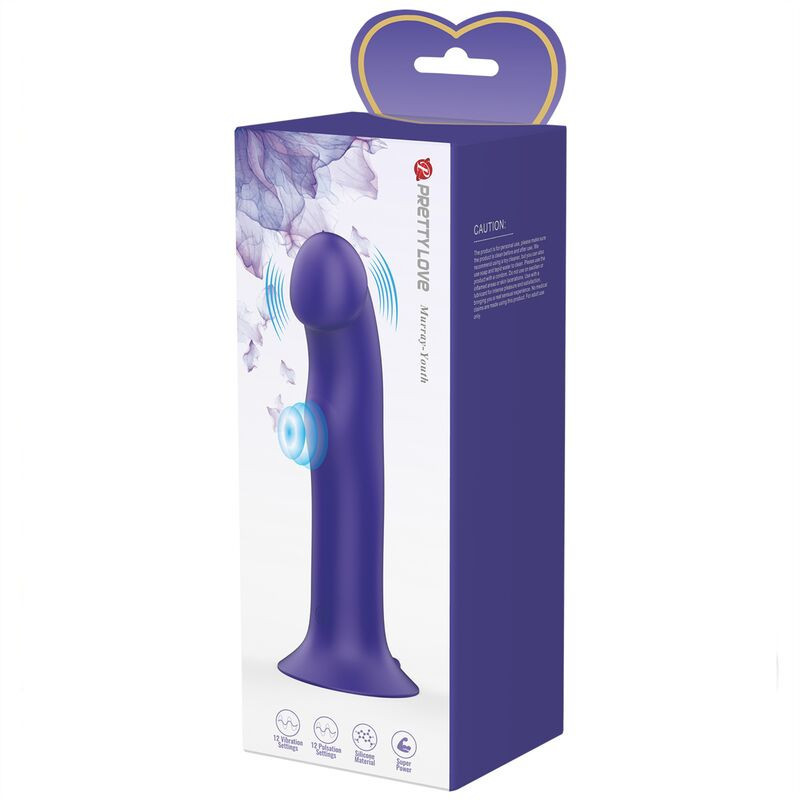 PRETTY LOVE - MURRAY YOUTH VIBRATING DILDO & RECHARGEABLE VIOLET 7 