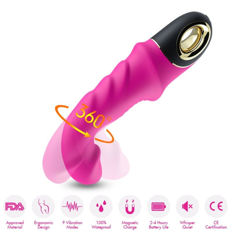 ARMONY - JOYBLADE DILDO VIBRATORE ROTATORE FUCSIA 2 