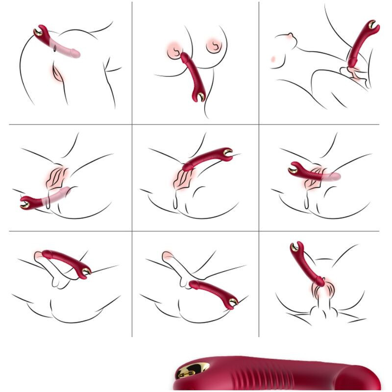 ARMONY - VIBRATORE E ROTATORE PRINCE DILDO ROSSO 1 