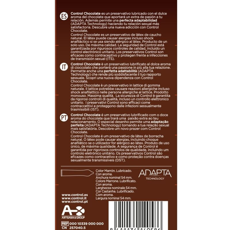 CONTROL - ADAPTA CHOCOLATE CONDOMS 12 UNITS 1 