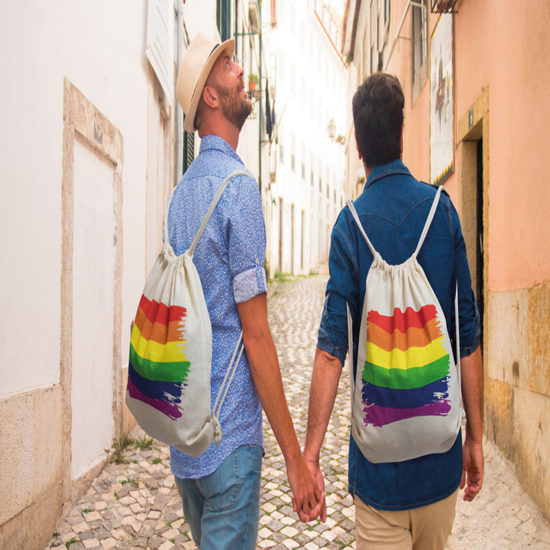 PRIDE - BAUMWOLL-RUCKSACK MIT LGBT-FLAGGE 2 