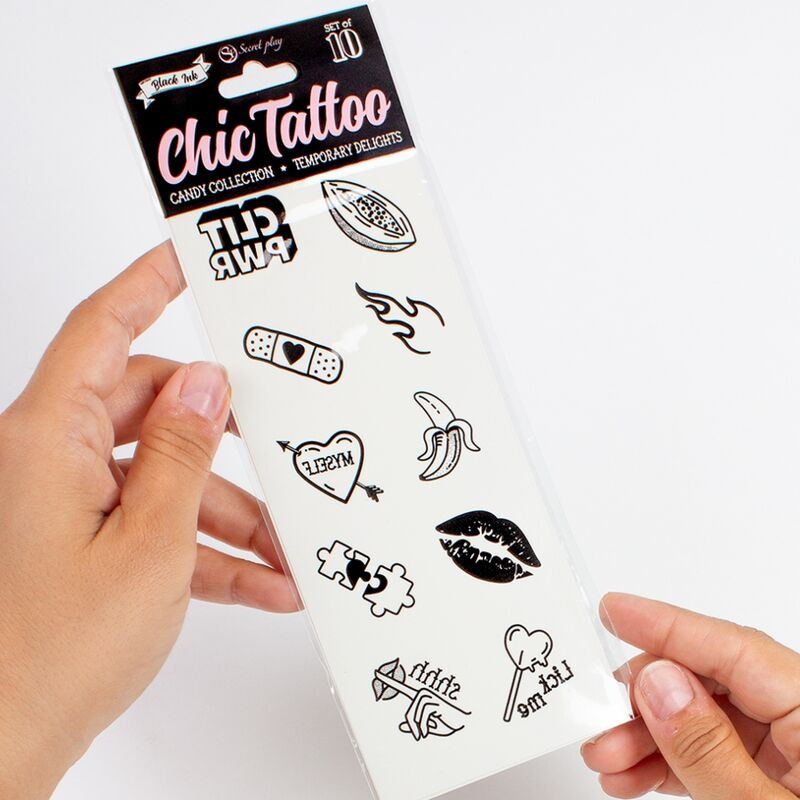 SECRET PLAY - SET MIT 10 TEMPORREN TATTOOS AUS DER CANDY COLLECTION 2 