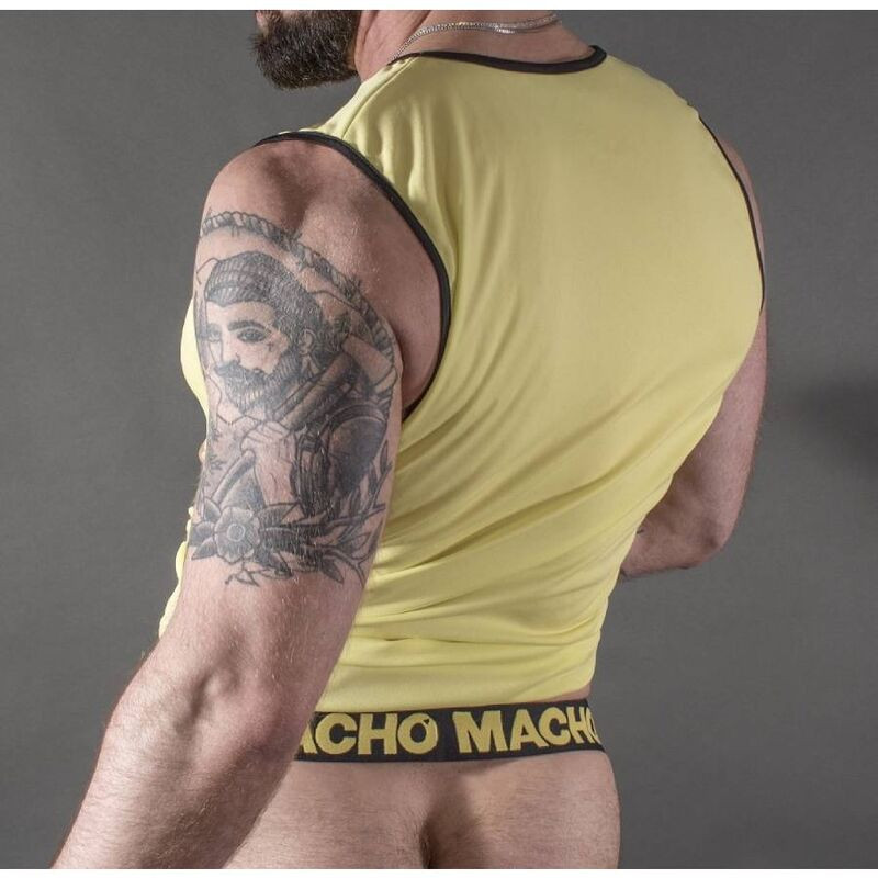 MACHO - T-SHIRT JAUNE S/M 1 