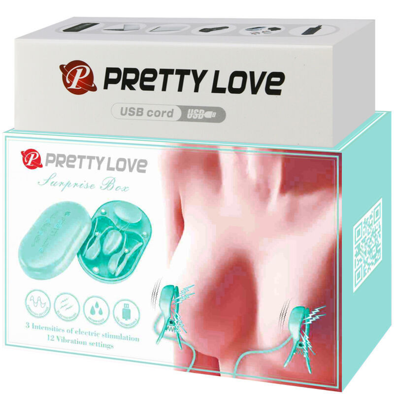 PRETTY LOVE - SURPRISE BOX BLUE ELECTRO STIMULATION TWEEZERS 7 