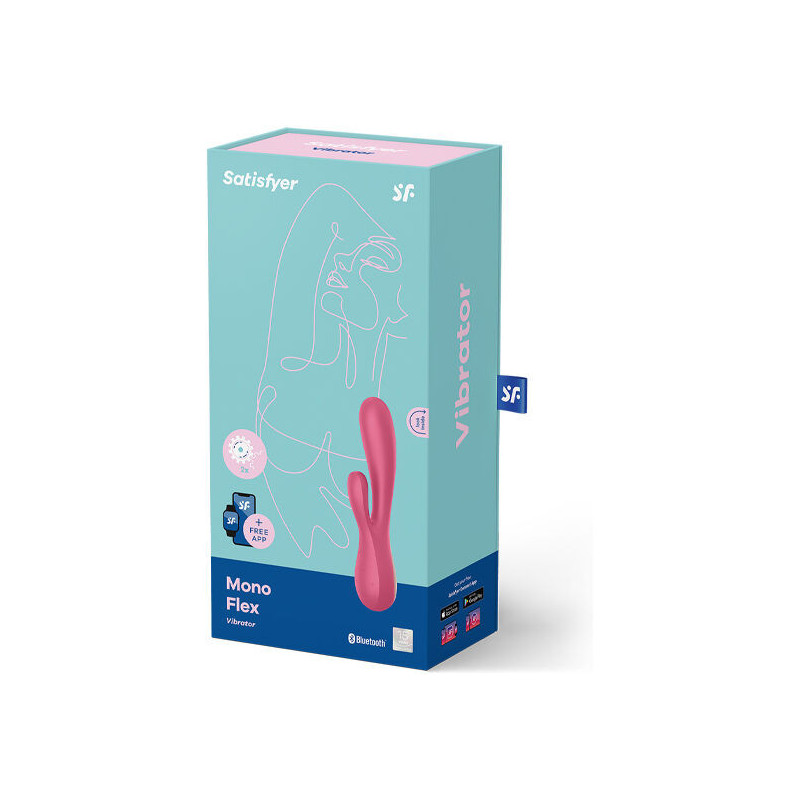 SATISFYER - MONO FLEX ROUGE AVEC APPLICATION 3 