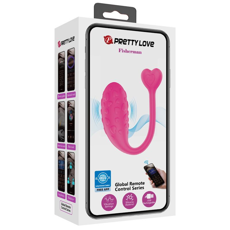 PRETTY LOVE - UOVO VIBRANTE PINK FISHER CONTROLLATO DA APP 7 