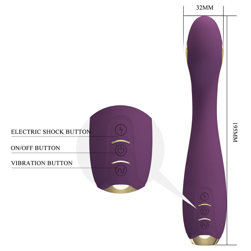 PRETTY LOVE - HECTOR ELECTROSHOCK VIBRATOR BY APP CONTROL PURPLE 4 